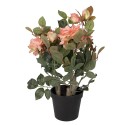 Clayre & Eef Piante artificiale Rosa 20x20x55 cm Rosa Plastica