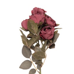 Clayre & Eef Kunstbloem Roos 43 cm Rood Kunststof