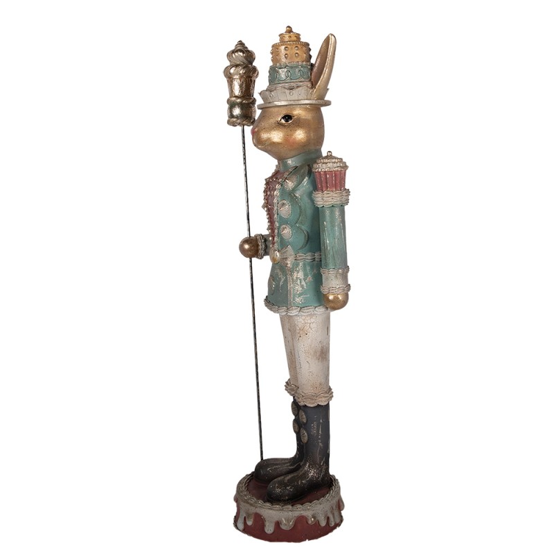 Clayre & Eef Decoratie Beeld Konijn 29x25x100 cm Bruin Kunststof