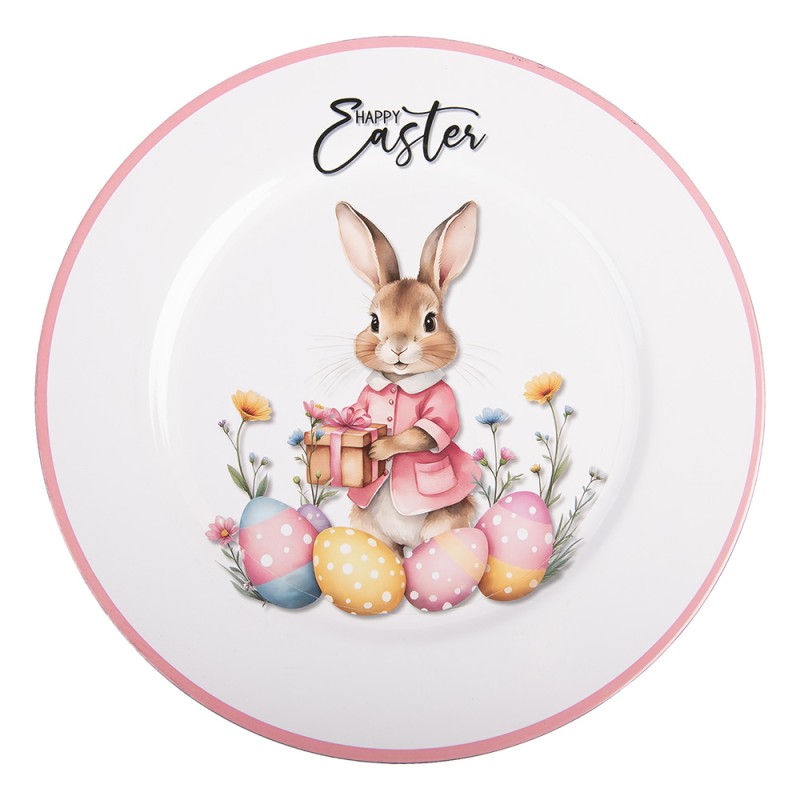 Clayre & Eef Sottopiatto Ø 33 cm Bianco Plastica