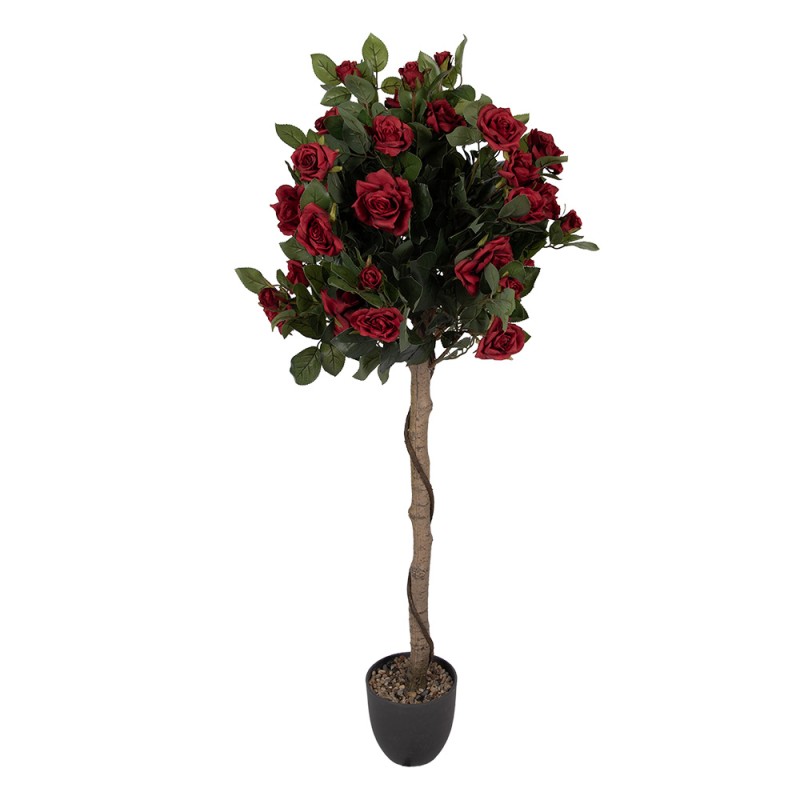 Clayre & Eef Kunstplant Roos 120 cm Rood Kunststof
