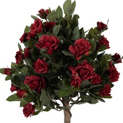 Clayre & Eef Kunstplant Roos 120 cm Rood Kunststof