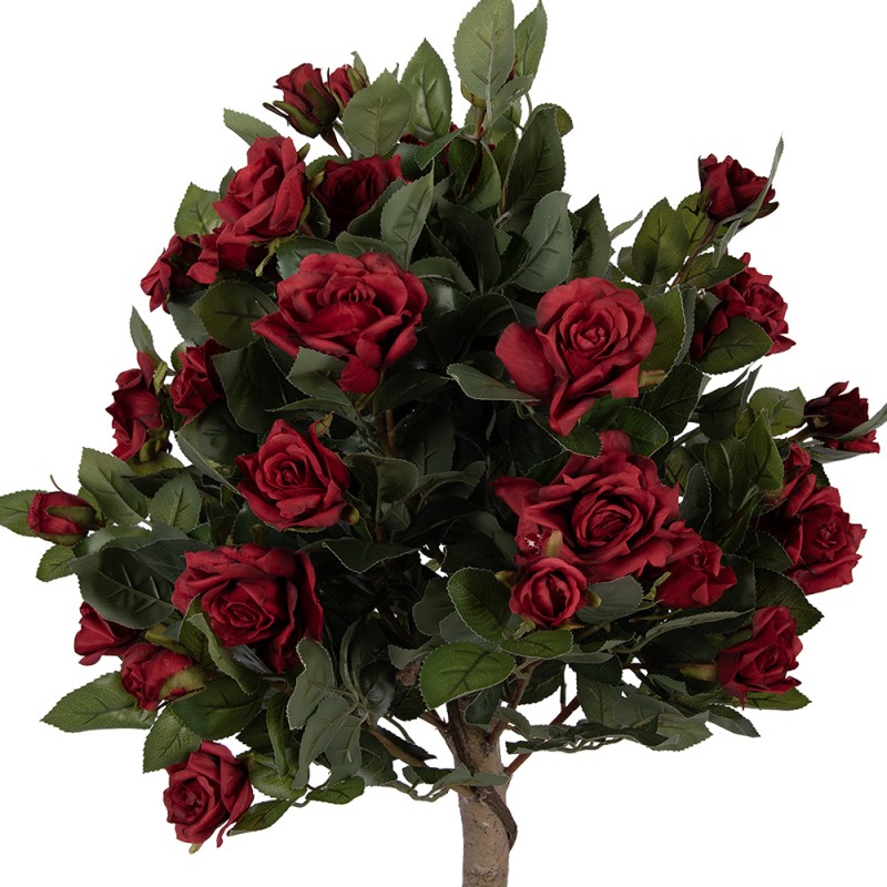 Clayre & Eef Kunstplant Roos 120 cm Rood Kunststof