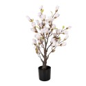 Clayre & Eef Piante artificiale Magnolia 20x20x75 cm Rosa Plastica