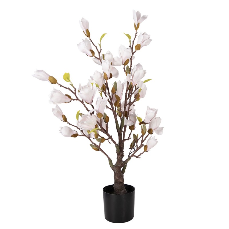 Clayre & Eef Piante artificiale Magnolia 20x20x75 cm Rosa Plastica