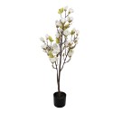 Clayre & Eef Piante artificiale Magnolia 20x15x120 cm Bianco Plastica