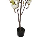 Clayre & Eef Piante artificiale Magnolia 20x15x120 cm Bianco Plastica