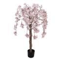 Clayre & Eef Albero artificiale di fiori di pesco 30x30x120 cm Rosa Plastica