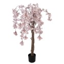 Clayre & Eef Albero artificiale di fiori di pesco 30x30x120 cm Rosa Plastica