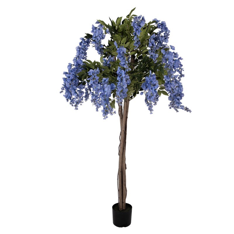 Clayre & Eef Künstlicher Baum 40x40x170 cm Blau Kunststoff