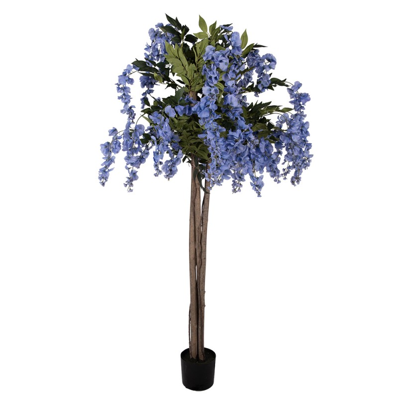 Clayre & Eef Künstlicher Baum 40x40x170 cm Blau Kunststoff