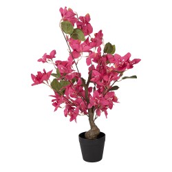 Clayre & Eef Bougainvillier Artificiel 25x25x60 cm Rose Plastique