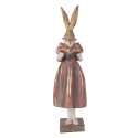 Clayre & Eef Decoratie Beeld Konijn 13x12x47 cm Goudkleurig Kunststof