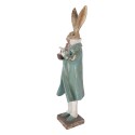 Clayre & Eef Decoratie Beeld Konijn 14x11x48 cm Goudkleurig Kunststof