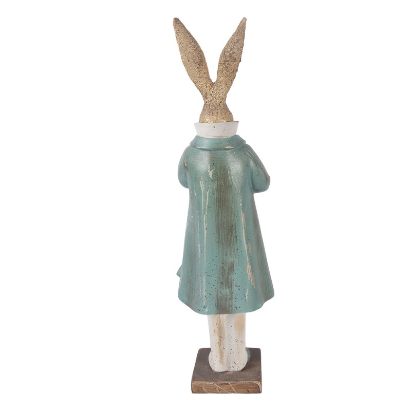 Clayre & Eef Decoratie Beeld Konijn 14x11x48 cm Goudkleurig Kunststof