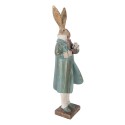 Clayre & Eef Decoratie Beeld Konijn 14x11x48 cm Goudkleurig Kunststof
