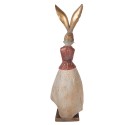 Clayre & Eef Decoratie Beeld Konijn 15x13x46 cm Goudkleurig Kunststof