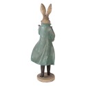 Clayre & Eef Decoratie Beeld Konijn 17x15x53 cm Goudkleurig Kunststof