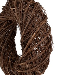 Clayre & Eef Kranz Ø 45x12 cm Braun Rattan