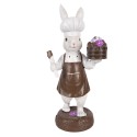 Clayre & Eef Decoratie Beeld Konijn 15x11x32 cm Wit Kunststof