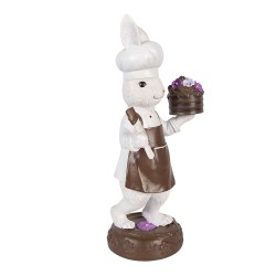 Clayre & Eef Decorative Figurine Rabbit 15x11x32 cm White Plastic