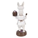 Clayre & Eef Decoratie Beeld Konijn 15x11x32 cm Wit Kunststof
