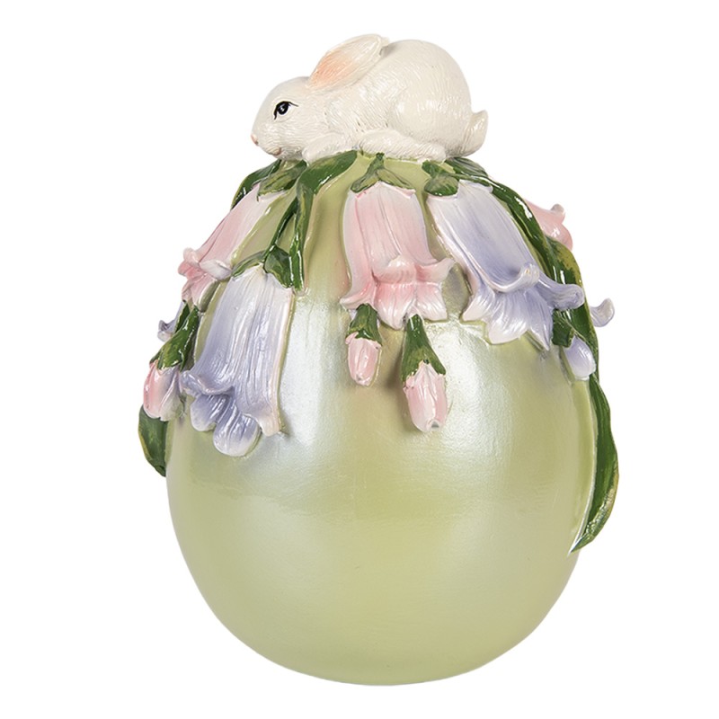 Clayre & Eef Decorative Figurine Rabbit Ø 14x17 cm White Plastic