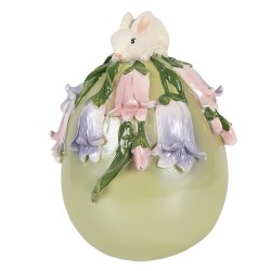 Clayre & Eef Decorative Figurine Rabbit Ø 14x17 cm White Plastic