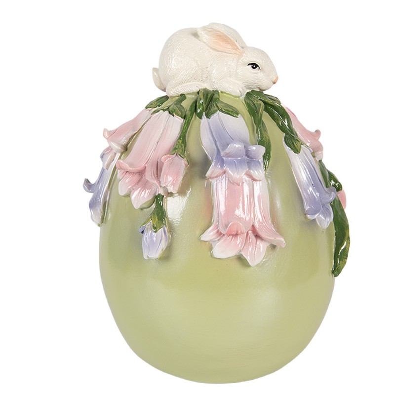 Clayre & Eef Decorative Figurine Rabbit Ø 14x17 cm White Plastic