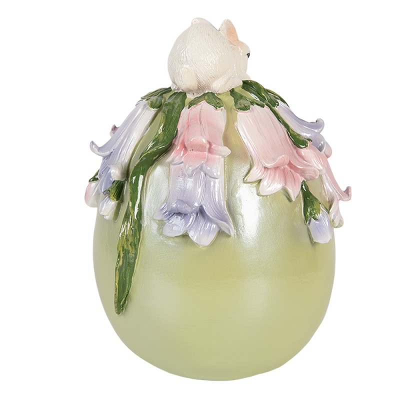 Clayre & Eef Decorative Figurine Rabbit Ø 14x17 cm White Plastic