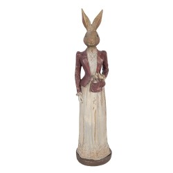 Clayre & Eef Decorative Figurine Rabbit 9x9x35 cm Brown Plastic