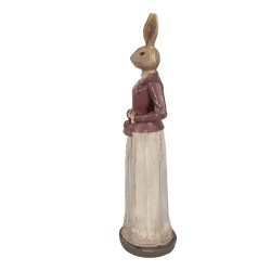 Clayre & Eef Decorative Figurine Rabbit 9x9x35 cm Brown Plastic