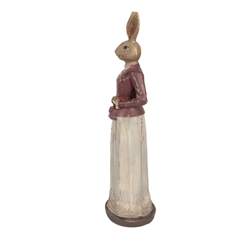 Clayre & Eef Decorative Figurine Rabbit 9x9x35 cm Brown Plastic
