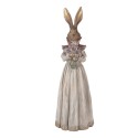 Clayre & Eef Decorative Figurine Rabbit 18x16x53 cm Grey Plastic