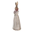 Clayre & Eef Decorative Figurine Rabbit 18x16x53 cm Grey Plastic