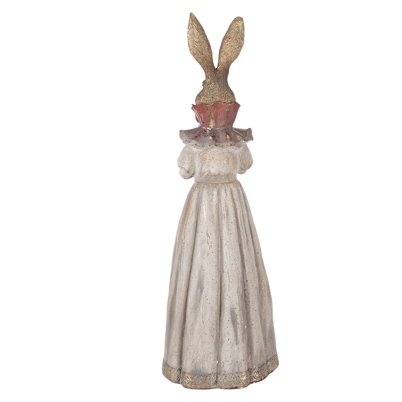 Clayre & Eef Decorative Figurine Rabbit 18x16x53 cm Grey Plastic