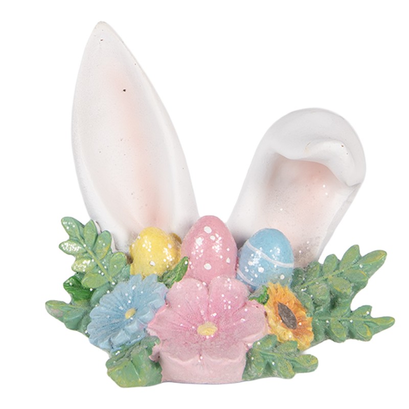 Clayre & Eef Decorative Figurine Rabbit 12x9x11 cm White Plastic