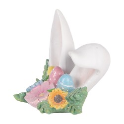 Clayre & Eef Decorative Figurine Rabbit 12x9x11 cm White Plastic