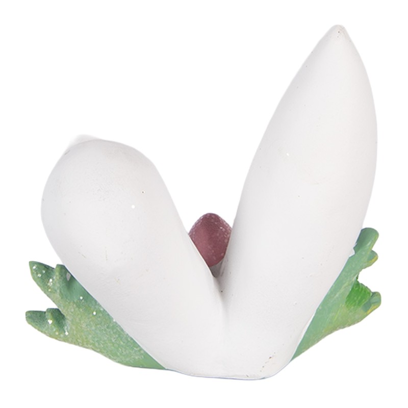 Clayre & Eef Decorative Figurine Rabbit 12x9x11 cm White Plastic