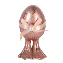 Clayre & Eef Decorative Figurine Egg Ø 6x10 cm Pink Plastic