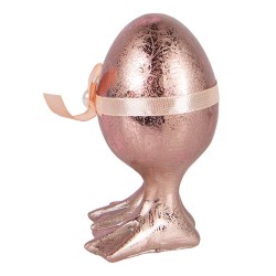 Clayre & Eef Decorative Figurine Egg Ø 6x10 cm Pink Plastic