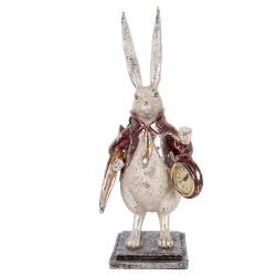 Clayre & Eef Decorative Figurine Rabbit 15x12x38 cm Beige Plastic