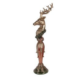 Clayre & Eef Decorative Figurine Deer 16x22x70 cm Gold colored Plastic