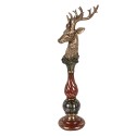 Clayre & Eef Decorative Figurine Deer 14x17x49 cm Gold colored Plastic