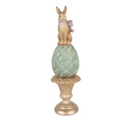 Clayre & Eef Decorative Figurine Rabbit Ø 8x29 cm Brown Plastic