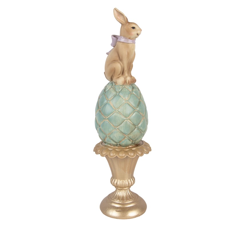 Clayre & Eef Decorative Figurine Rabbit Ø 8x29 cm Brown Plastic