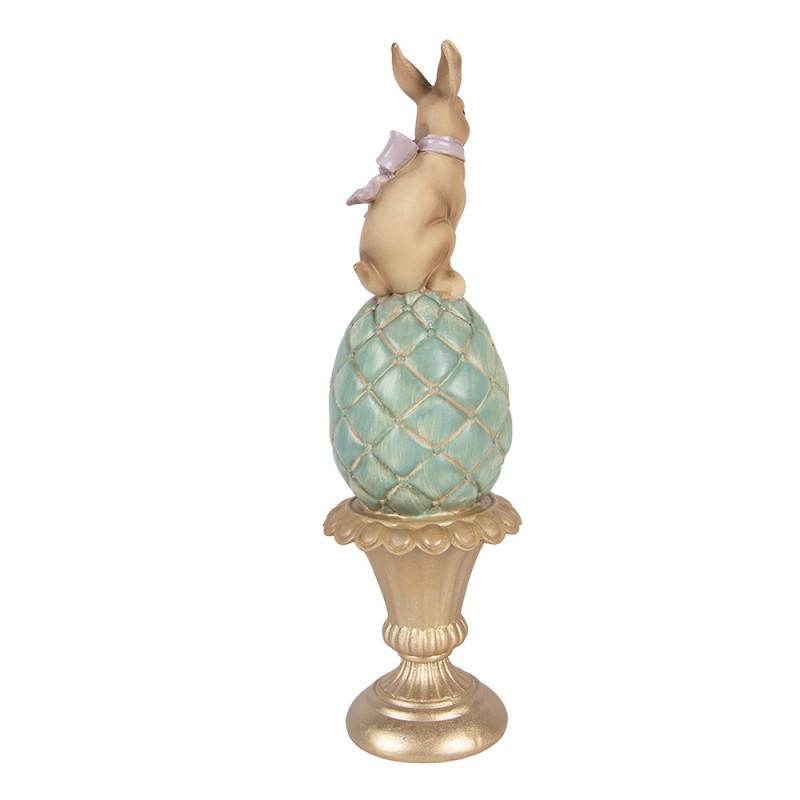 Clayre & Eef Decorative Figurine Rabbit Ø 8x29 cm Brown Plastic