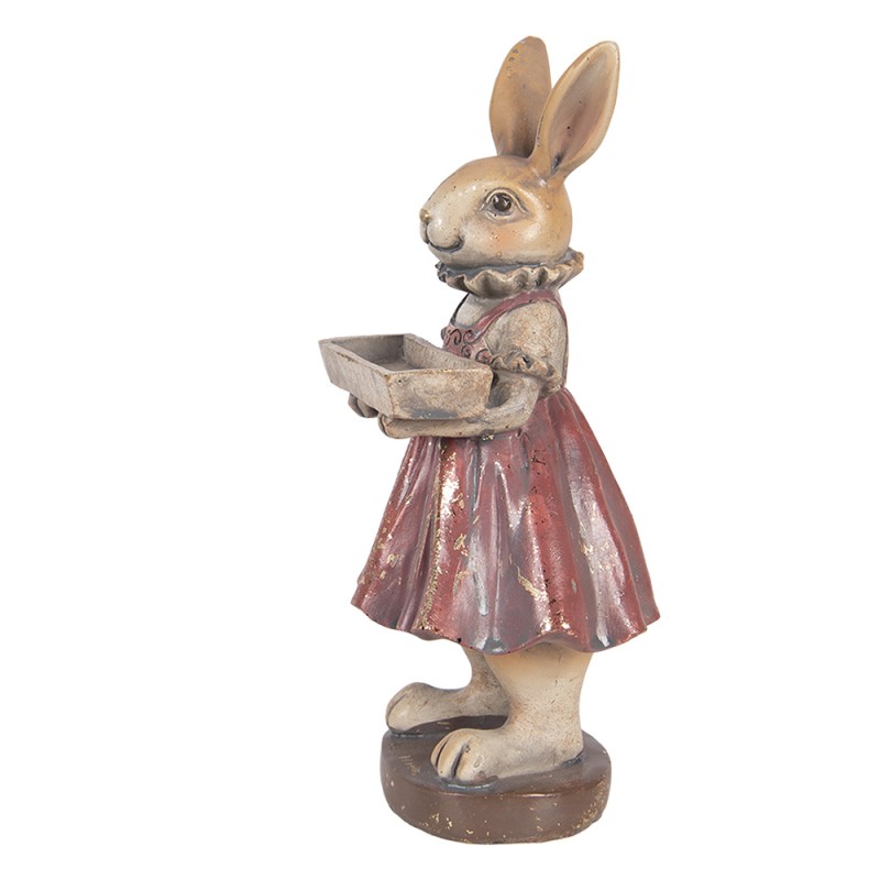 Clayre & Eef Decorative Figurine Rabbit 10x8x20 cm Beige Plastic