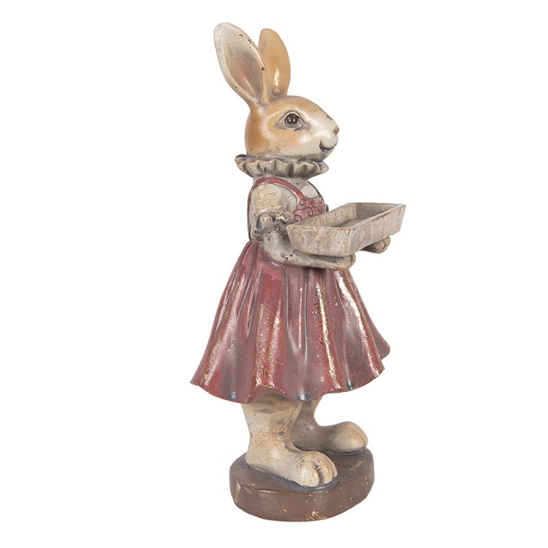 Clayre & Eef Decorative Figurine Rabbit 10x8x20 cm Beige Plastic