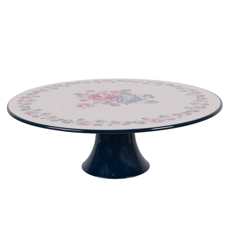 Clayre & Eef Taartplateau op Voet Ø 29x10 cm Beige Kunststof